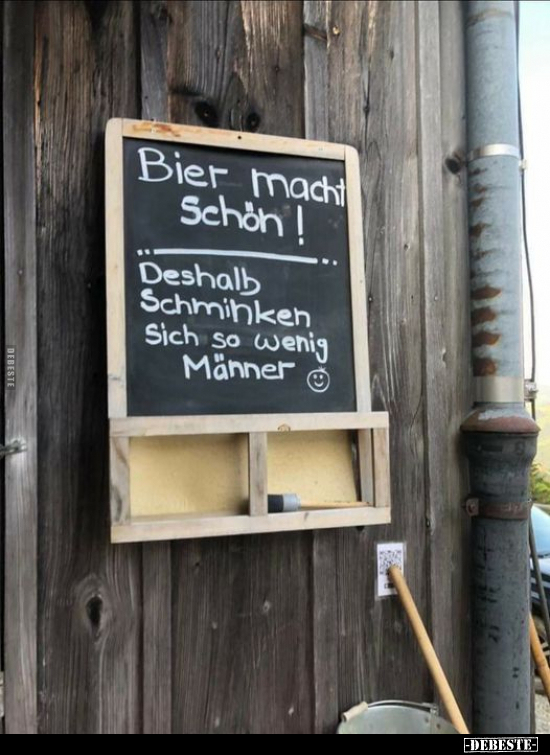 Bier macht Schön! Deshalb schminken Sich so wenig Männer.. - Lustige Bilder | DEBESTE.de