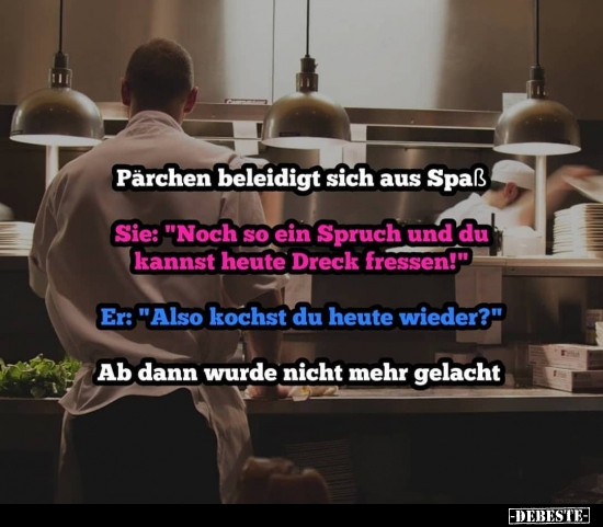 Pärchen beleidigt sich aus Spaß.. - Lustige Bilder | DEBESTE.de