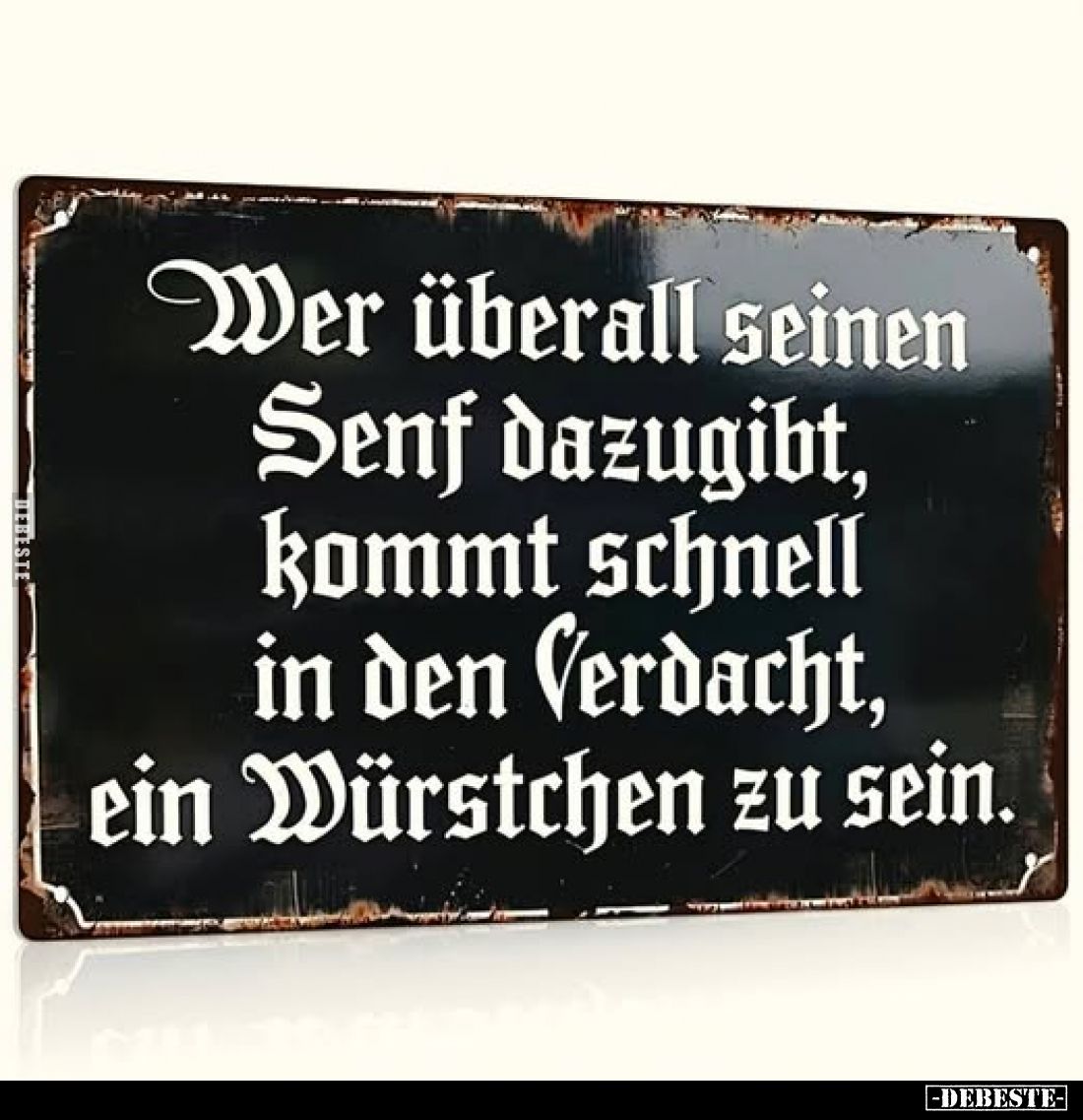 Wer überall seinen Senf dazugibt, kommt schnell in den Verdacht, ein Würstchen zu sein.