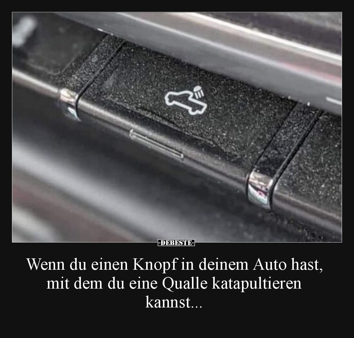 Wenn du einen Knopf in deinem Auto hast, mit dem du eine Qualle katapultieren kannst...