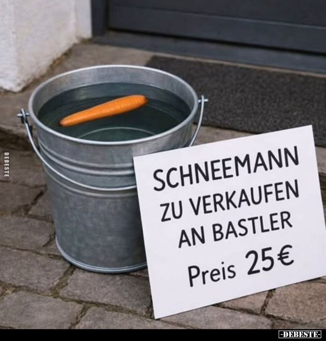 Schneemann zu verkaufen an Bastler.
Preis 25€.