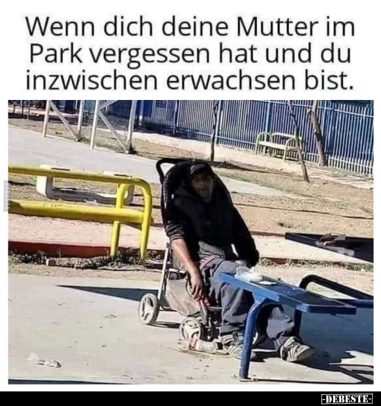 Wenn dich deine Mutter im Park vergessen hat und du.. - Lustige Bilder | DEBESTE.de