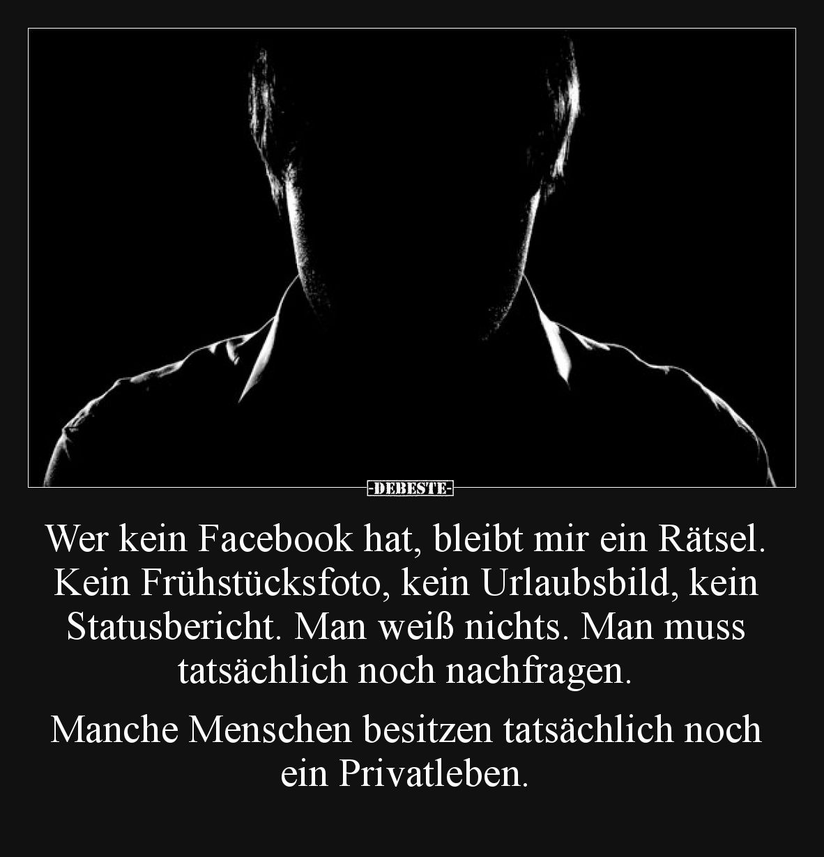 Wer kein Facebook hat, bleibt mir ein Rätsel.. - Lustige Bilder | DEBESTE.de