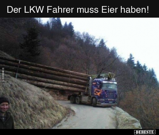 Der LKW Fahrer muss Eier haben!.. - Lustige Bilder | DEBESTE.de