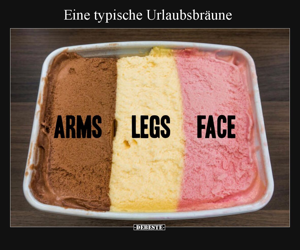Eine typische Urlaubsbräune