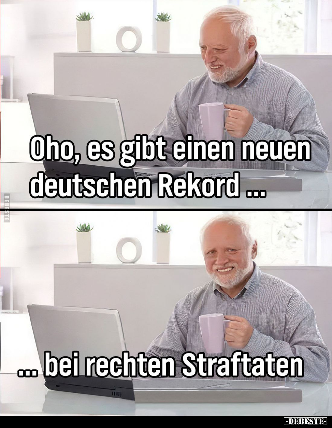 Oho, es gibt einen neuen deutschen Rekord...
bei rechten Straftaten.