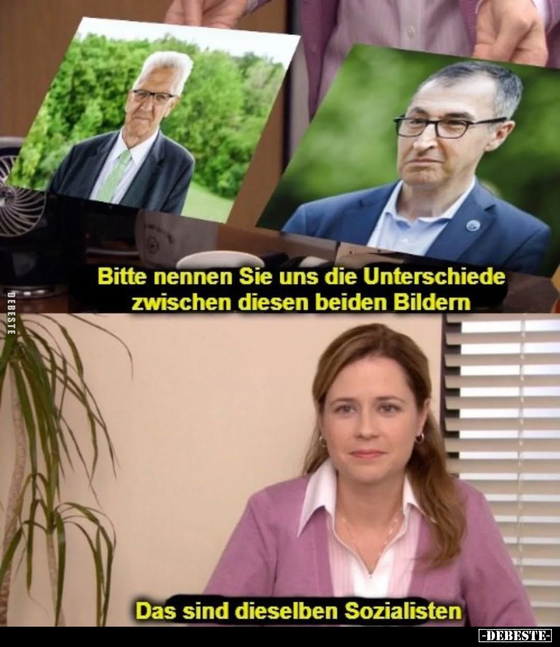 Bitte nennen Sie uns die Unterschiede zwischen diesen beiden Bildern
-
Das sind dieselben Sozialisten