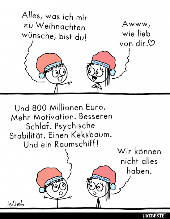 Alles, was ich mir zu Weihnachten wünsche, bist du!.. - Lustige Bilder | DEBESTE.de