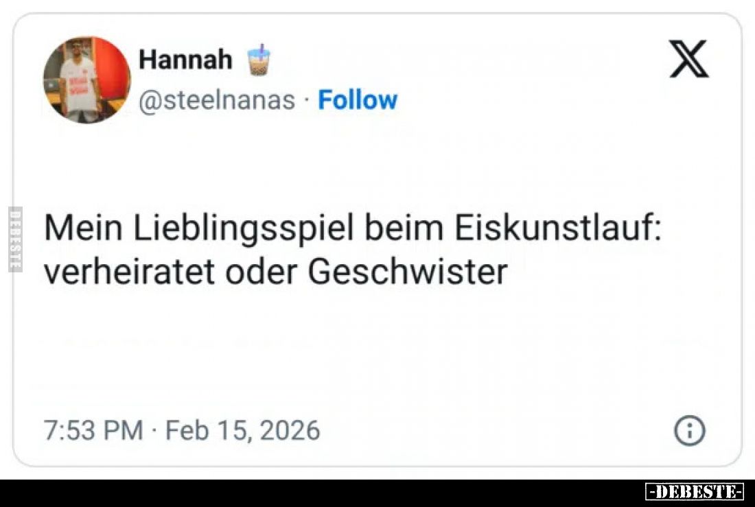 Mein Lieblingsspiel beim Eiskunstlauf: verheiratet oder Geschwister