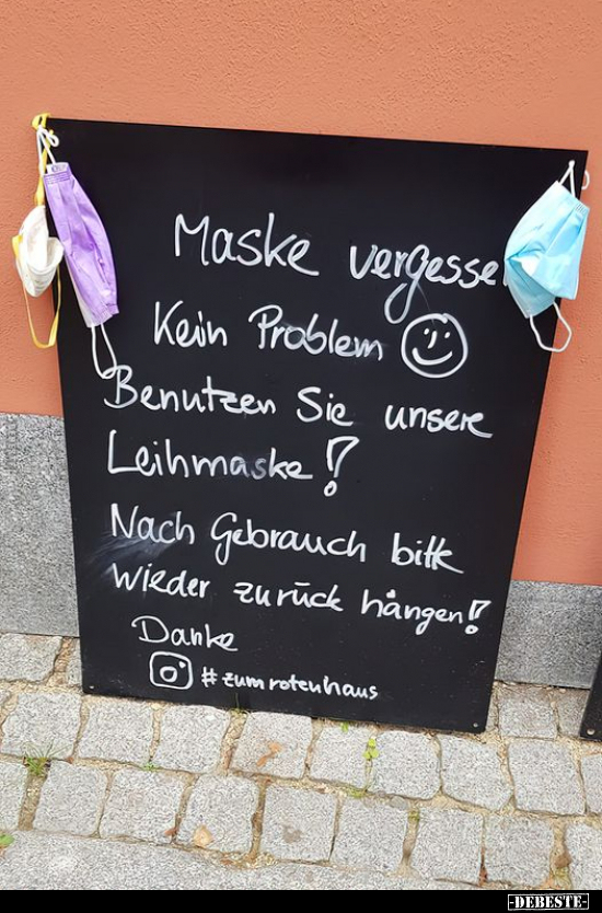 Maske vergessen? Kein Problem ☺ - Lustige Bilder | DEBESTE.de