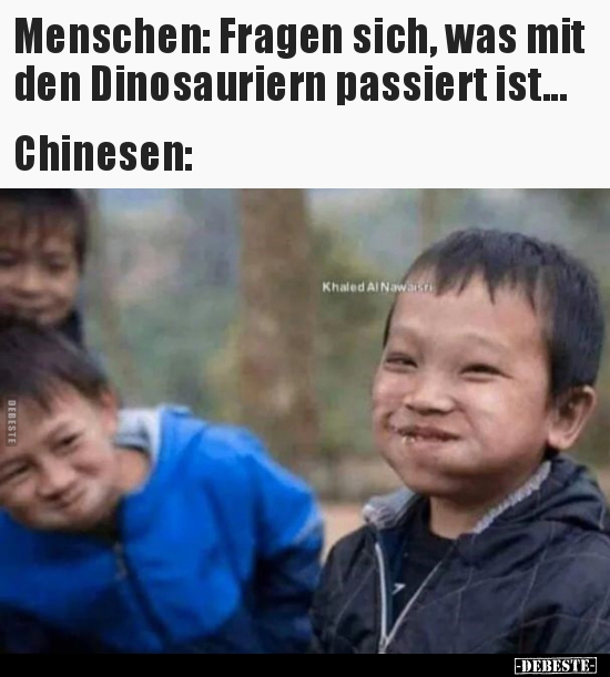 Menschen: Fragen sich, was mit den Dinosauriern passiert.. - Lustige Bilder | DEBESTE.de