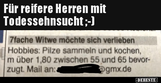 Für reifere Herren mit Todessehnsucht ;-)