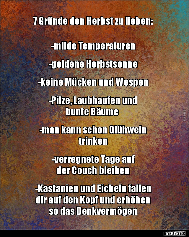 7 Gründe den Herbst zu lieben: -milde.. - Lustige Bilder | DEBESTE.de