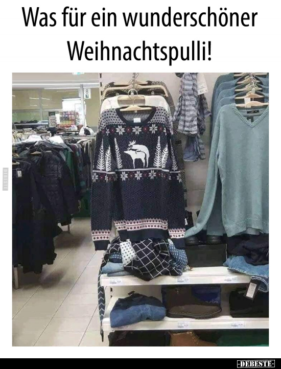 Was für ein wunderschöner Weihnachtspulli!