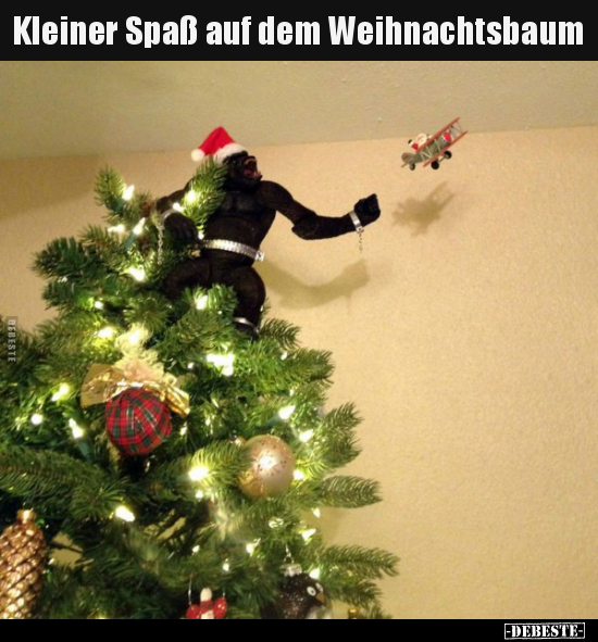 Kleiner Spaß auf dem Weihnachtsbaum.. - Lustige Bilder | DEBESTE.de