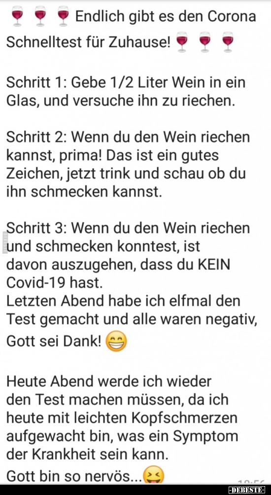 Endlich gibt es den Corona Schnelltest für Zuhause!.. - Lustige Bilder | DEBESTE.de