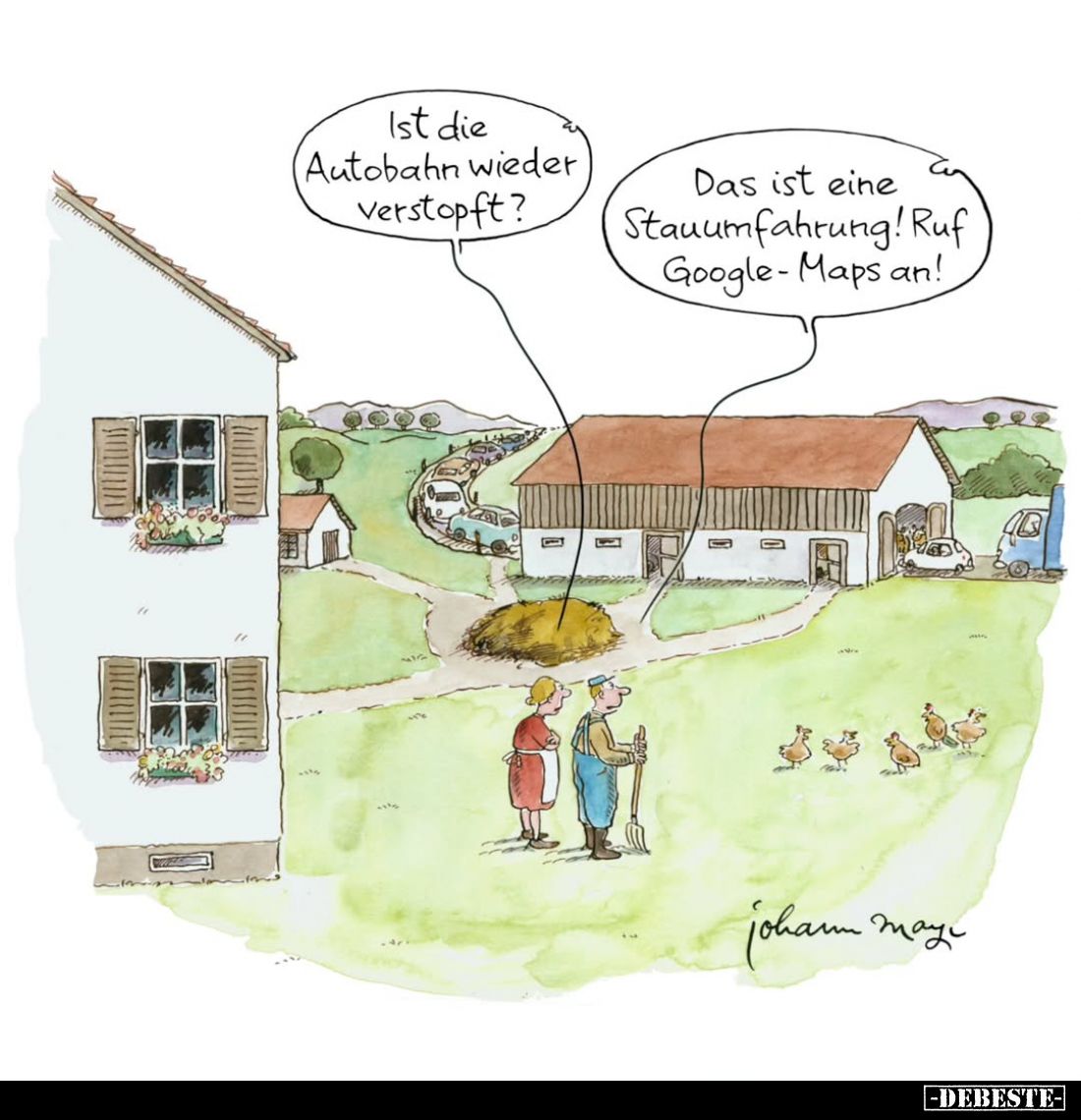 Ist die Autobahn wieder Verstopft?
Das ist eine Stauumfahrung! Ruf Google-Maps an!