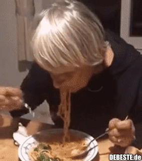 Kleiner Spaß beim Spaghetti essen.. - Lustige Bilder | DEBESTE.de