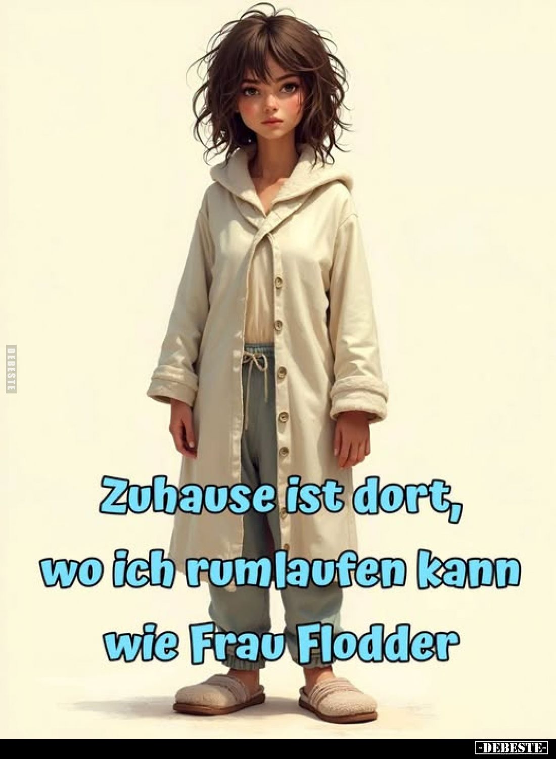 Zuhause ist dort, wo ich rumlaufen kann wie Frau Flodder