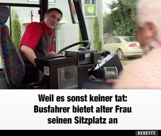 Weil es sonst keiner tat: Busfahrer bietet.. - Lustige Bilder | DEBESTE.de
