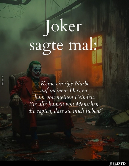 Joker sagte mal: "Keine einzige Narbe.." - Lustige Bilder | DEBESTE.de