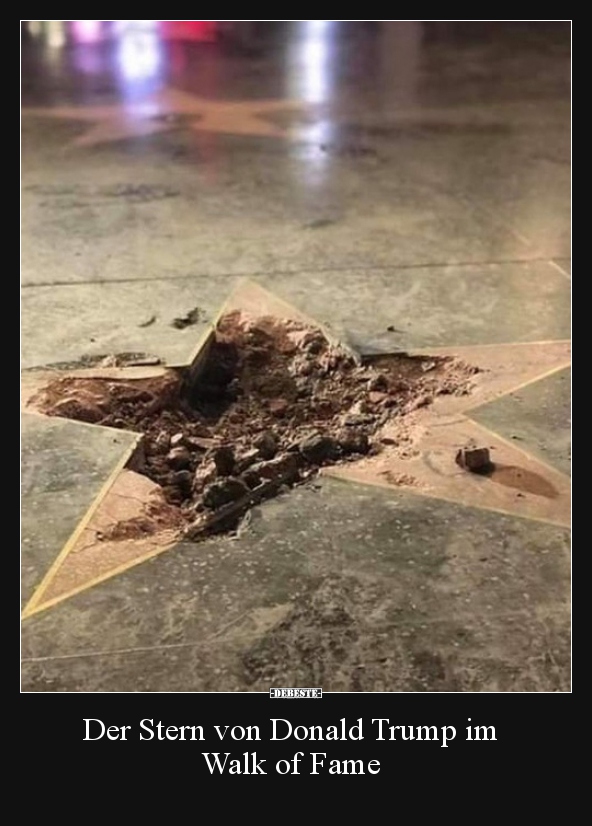 Der Stern von Donald Trump im Walk of Fame.. - Lustige Bilder | DEBESTE.de