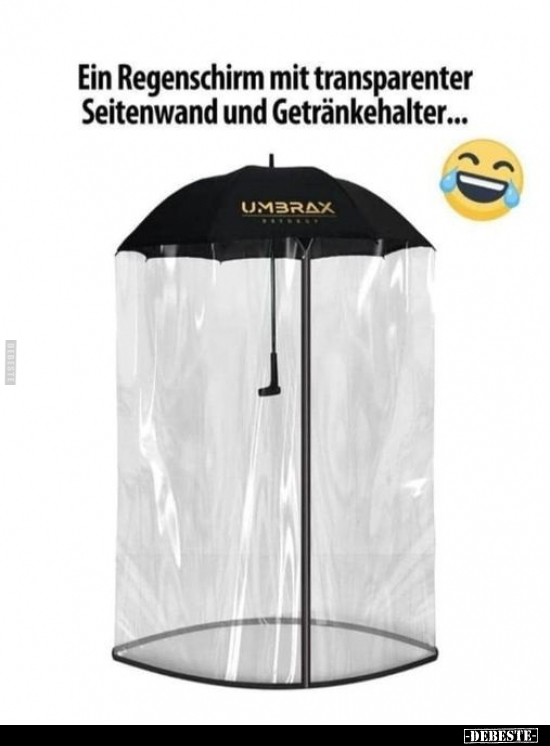Ein Regenschirm mit transparenter Seitenwand.. - Lustige Bilder | DEBESTE.de