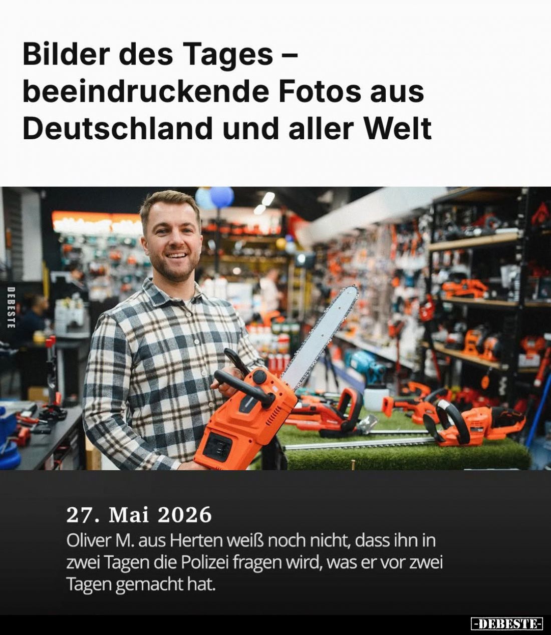 Bilder des Tages – beeindruckende Fotos aus Deutschland und aller Welt. - Oliver M. aus Herten weiß noch nicht, dass ihn in z...