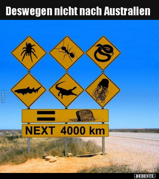 Deswegen nicht nach Australien.. - Lustige Bilder | DEBESTE.de