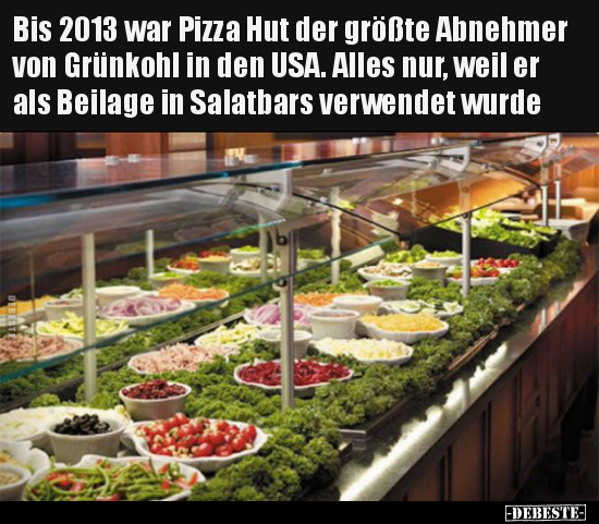 Bis 2013 war Pizza Hut der größte Abnehmer von Grünkohl in.. - Lustige Bilder | DEBESTE.de