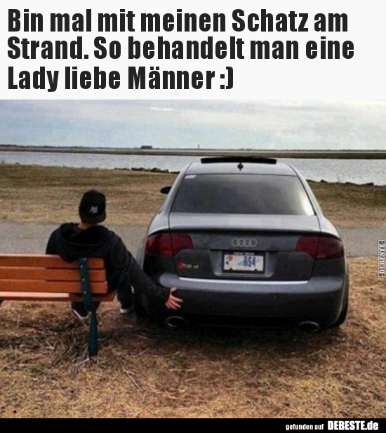 Bin mal mit meinen Schatz am Strand..