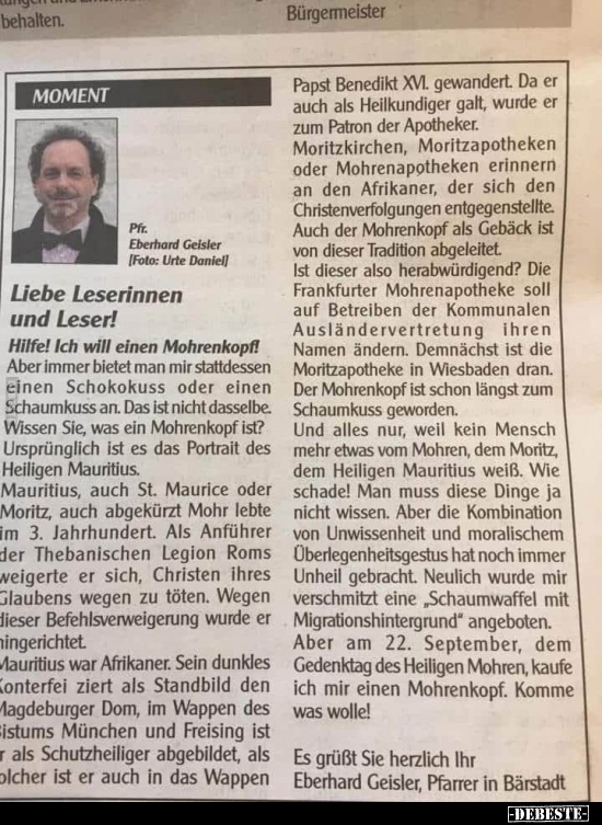 Liebe Leserinnen und Leser!..