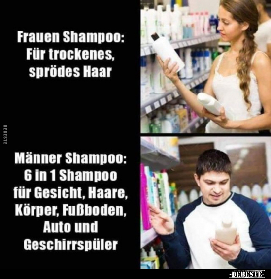 Frauenshampoo: für trockenes, sprödes Haar.. - Lustige Bilder | DEBESTE.de