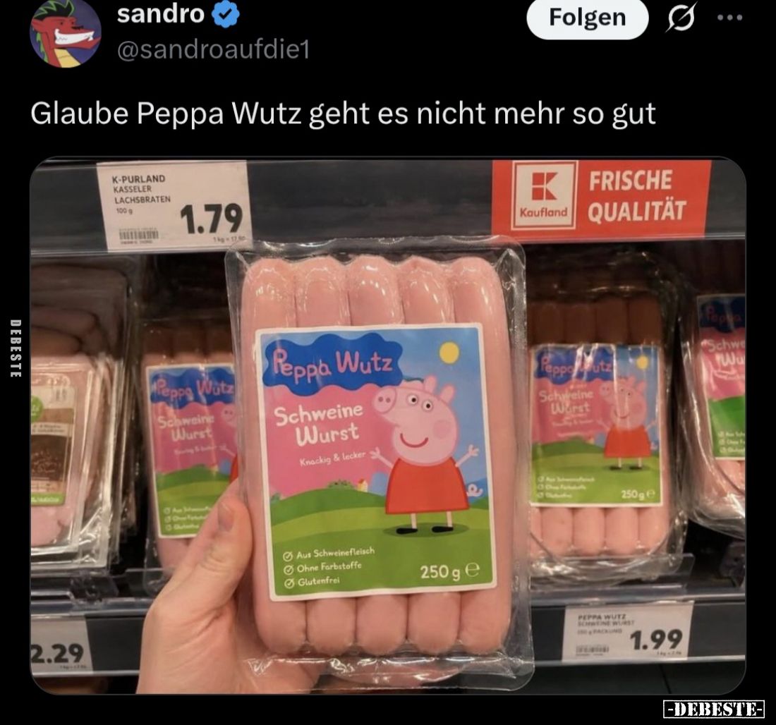 Glaube Peppa Wutz geht es nicht mehr so gut