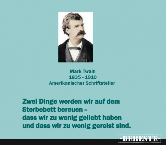 Mark Twain - Sterbebett - Lustige Bilder | DEBESTE.de