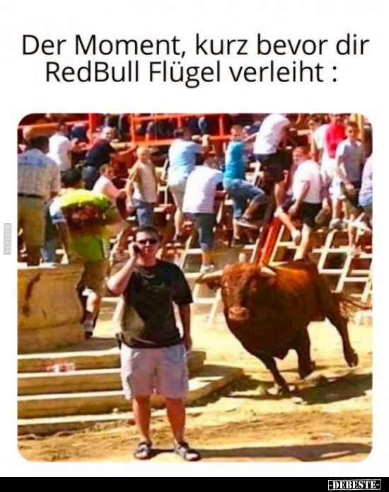 Der Moment, kurz bevor dir RedBull Flügel verleiht.. - Lustige Bilder | DEBESTE.de