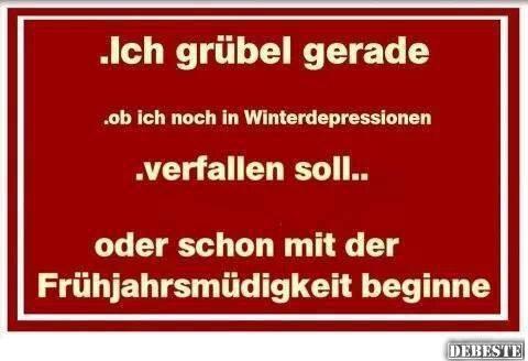 Winterdepression oder Frühjahrsmüdigkeit? - Lustige Bilder | DEBESTE.de