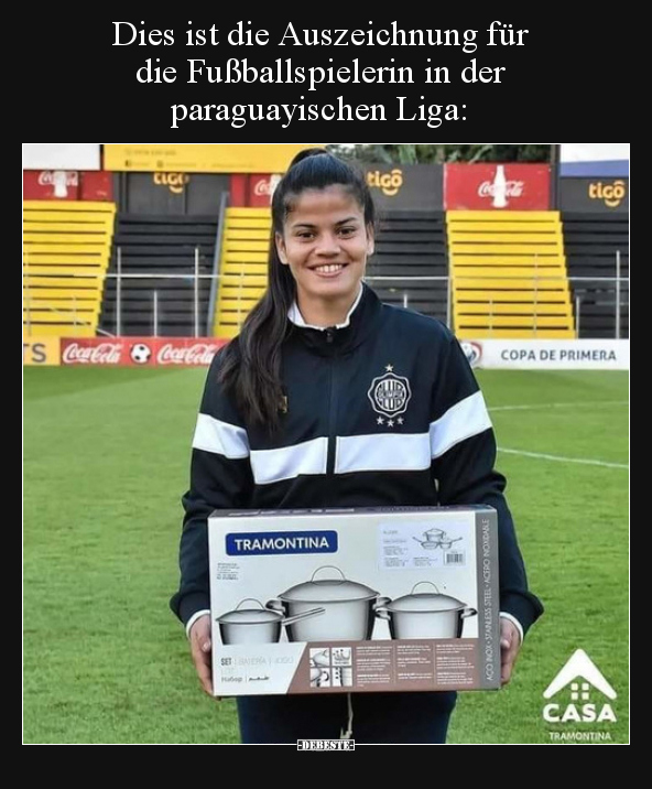 Dies ist die Auszeichnung für die Fußballspielerin in der.. - Lustige Bilder | DEBESTE.de