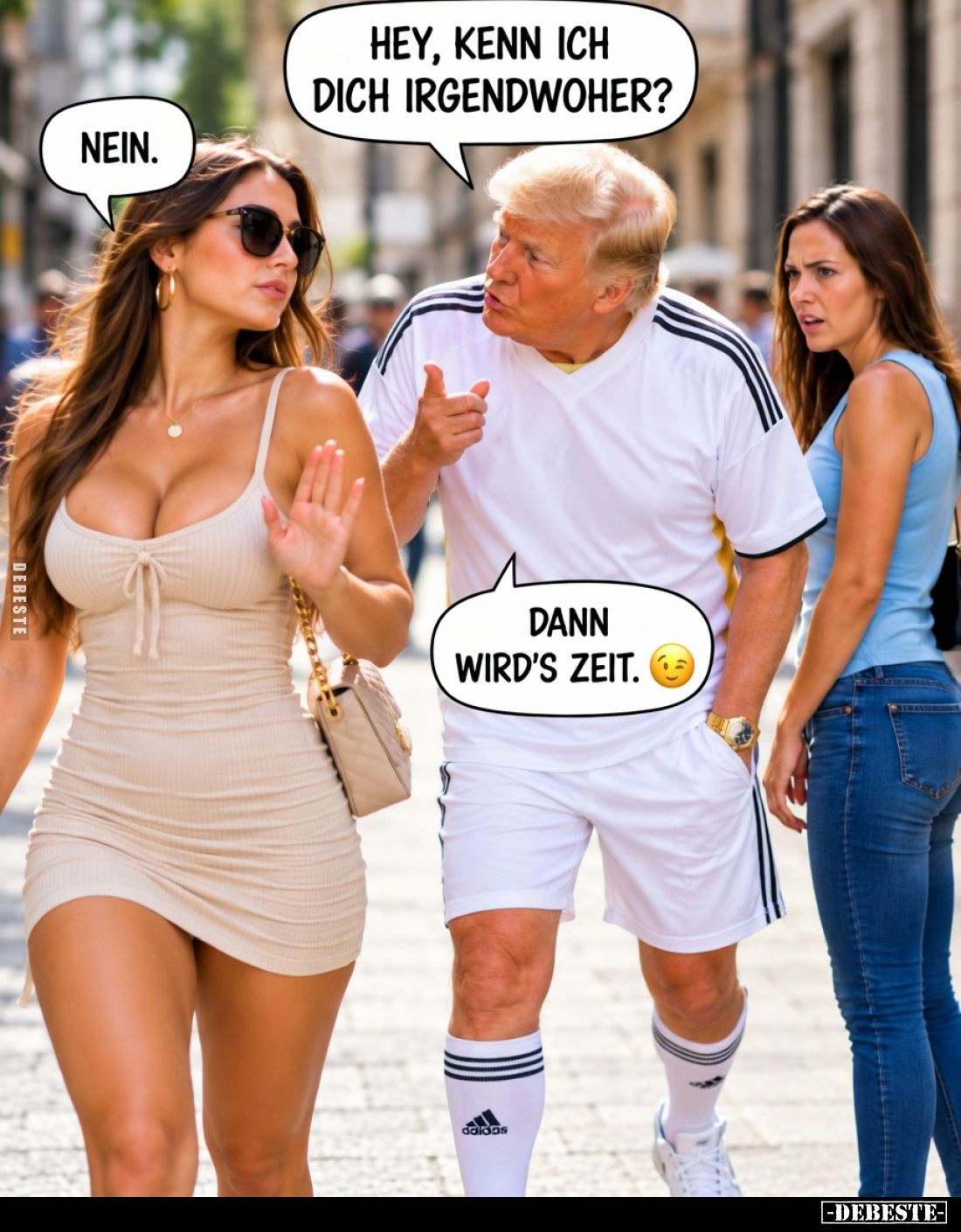 NEIN.

HEY, kenn ich dich irgendwoher?

DANN wird's Zeit.