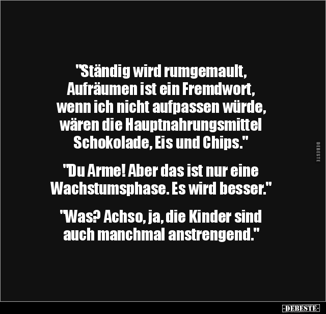 "Ständig wird rumgemault, Aufräumen ist ein Fremdwort.." - Lustige Bilder | DEBESTE.de