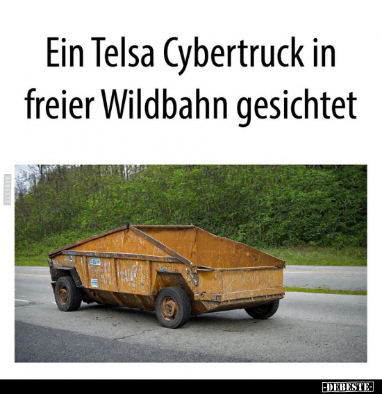 Ein Telsa Cybertruck in freier Wildbahn gesichtet.. - Lustige Bilder | DEBESTE.de