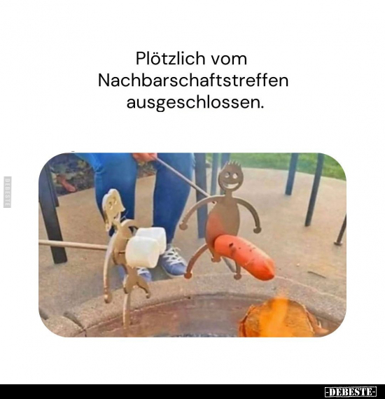 Plötzlich vom Nachbarschaftstreffen ausgeschlossen.. - Lustige Bilder | DEBESTE.de