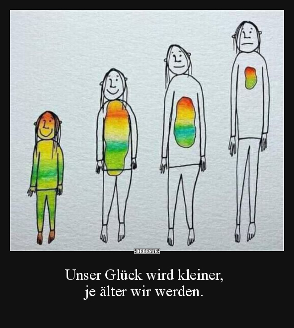 Unser Glück wird kleiner, je älter wir werden.. - Lustige Bilder | DEBESTE.de