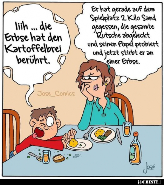 Iiih... die Erbse hat den Kartoffelbrei berührt... - Lustige Bilder | DEBESTE.de