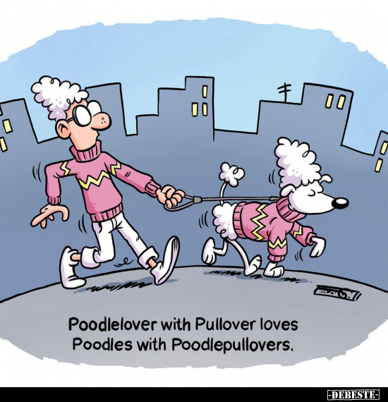 Poodlelover with Pullover loves Poodles.. - Lustige Bilder | DEBESTE.de