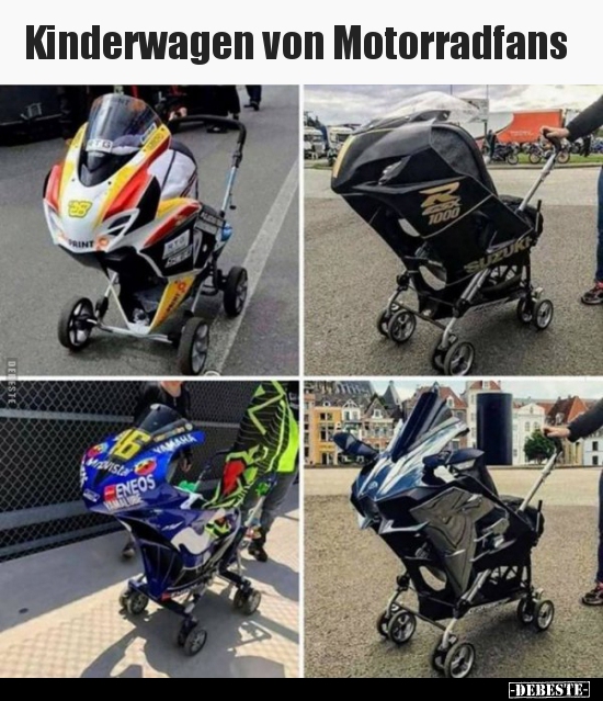 Kinderwagen von Motorradfans.. - Lustige Bilder | DEBESTE.de