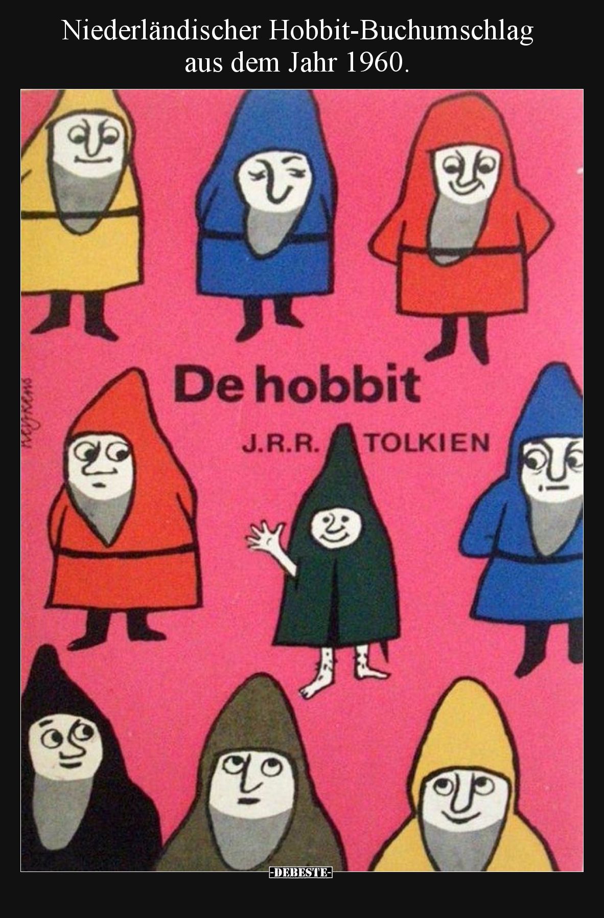 Niederländischer Hobbit-Buchumschlag aus dem Jahr 1960.