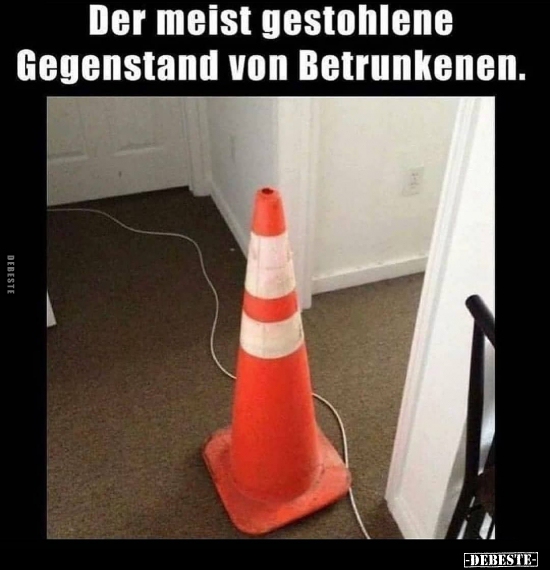 Der meist gestohlene Gegenstand von Betrunkenen...