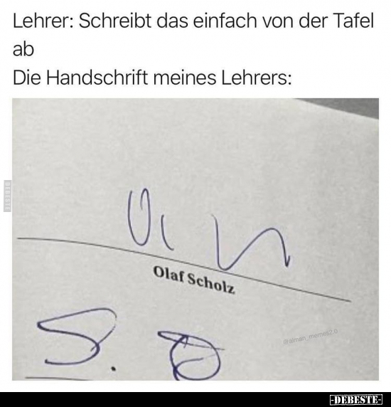 Lehrer: Schreibt das einfach von der Tafel ab.. - Lustige Bilder | DEBESTE.de