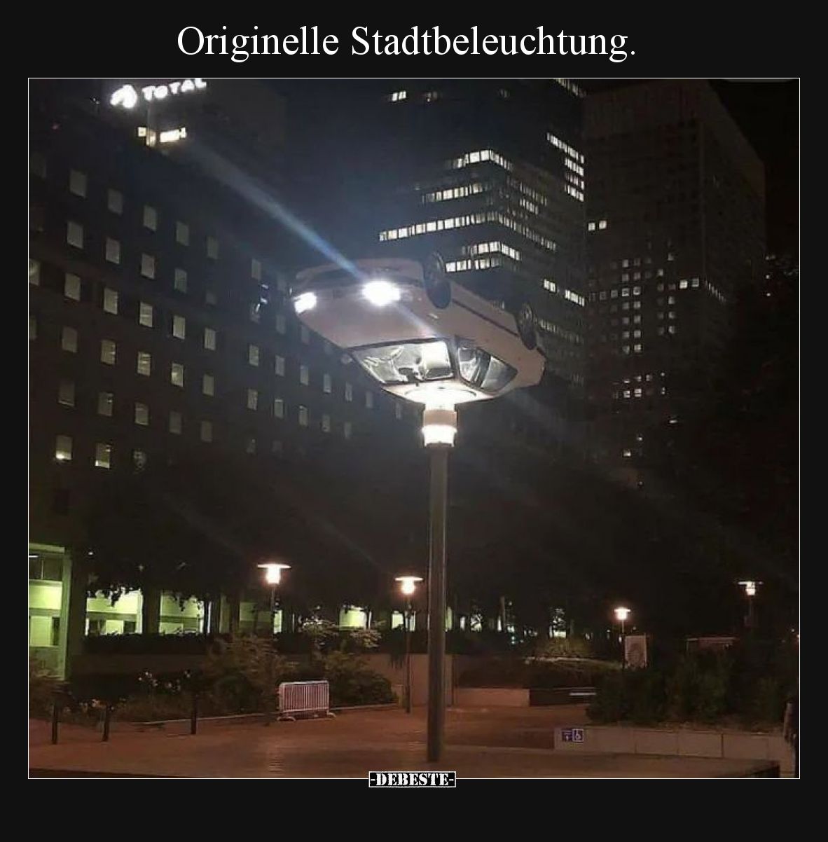 Originelle Stadtbeleuchtung